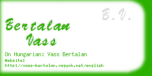 bertalan vass business card